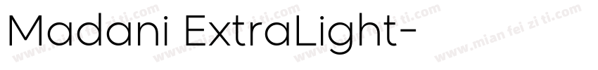 Madani ExtraLight字体转换